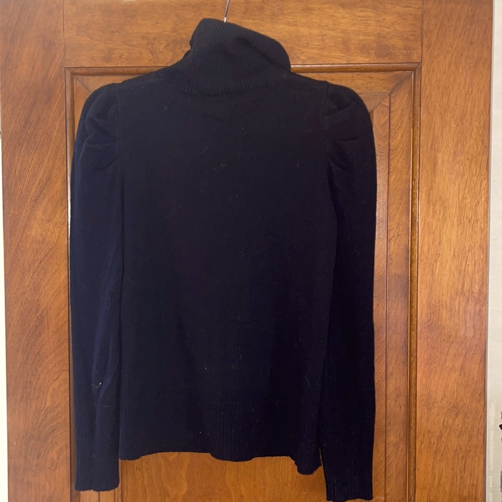 Merino wool/cashmere black turtleneck sweater